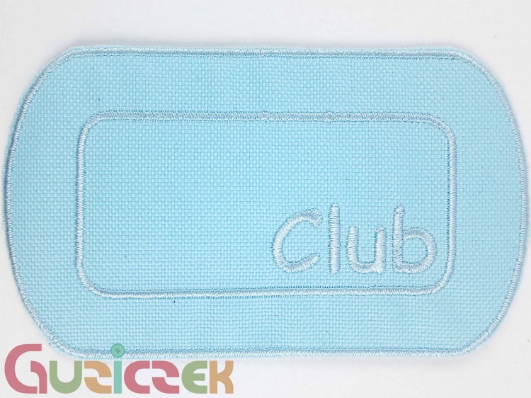 Naprasowanka Club 110x65 mm błękitny