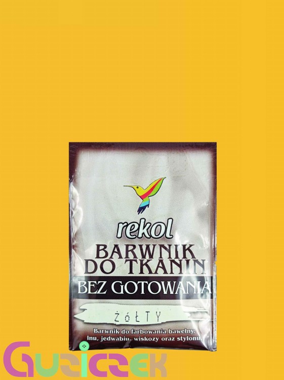 Barwnik do tkanin Rekol bez gotowania żółty
