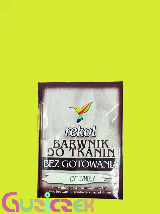 Barwnik do tkanin Rekol bez gotowania cytrynowy