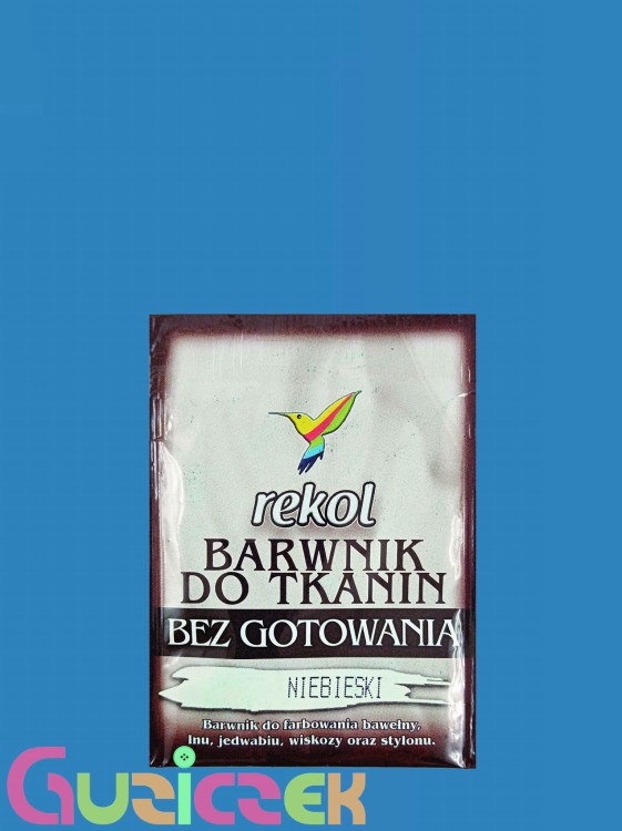 Barwnik do tkanin Rekol bez gotowania niebieski