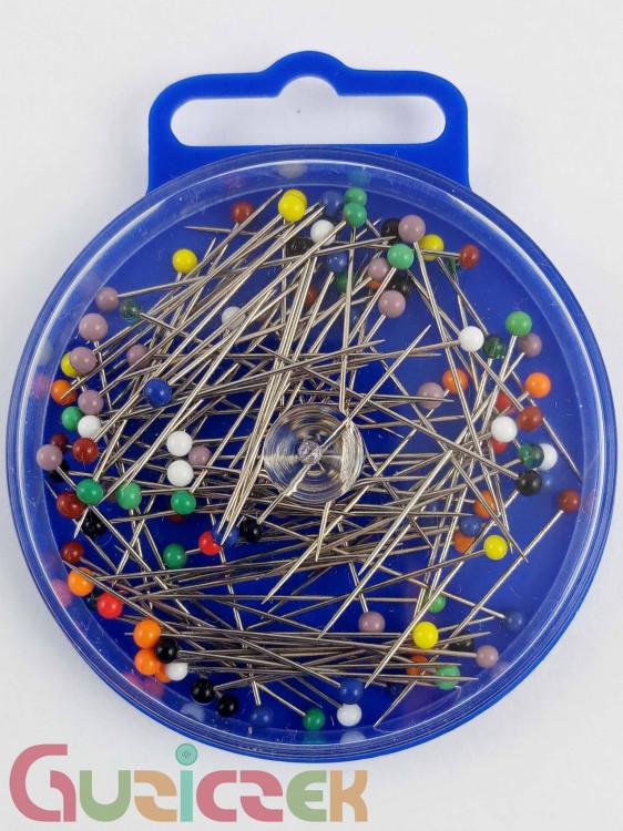 Szpilki krawieckie ze szklaną główką Grofes 0,60x30 mm