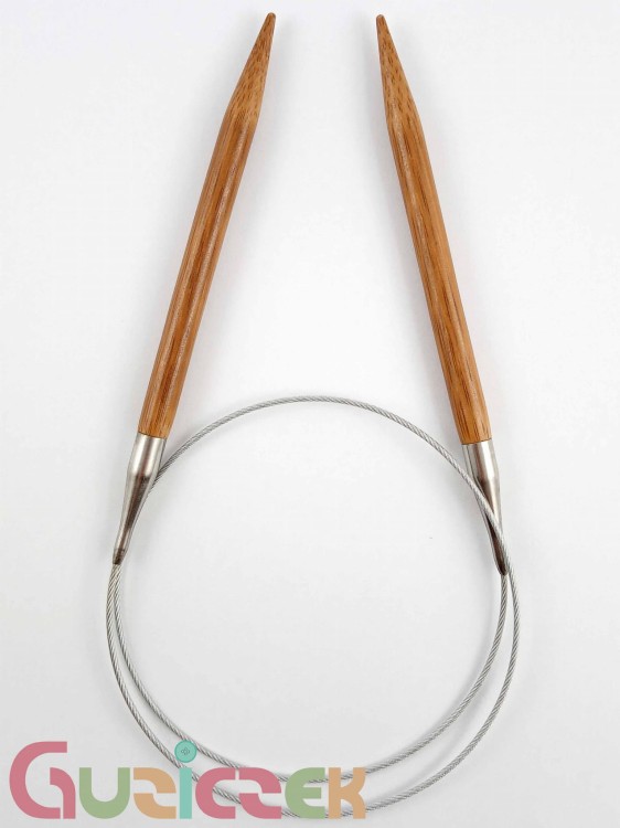 Druty drewniane 9,0mm, na żyłce stalowej 80cm