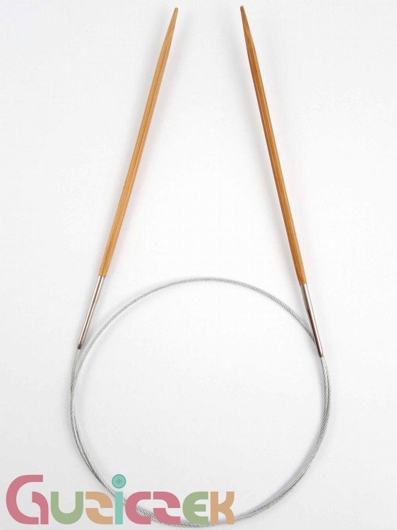 Druty drewniane 3,5mm, na żyłce stalowej 80cm