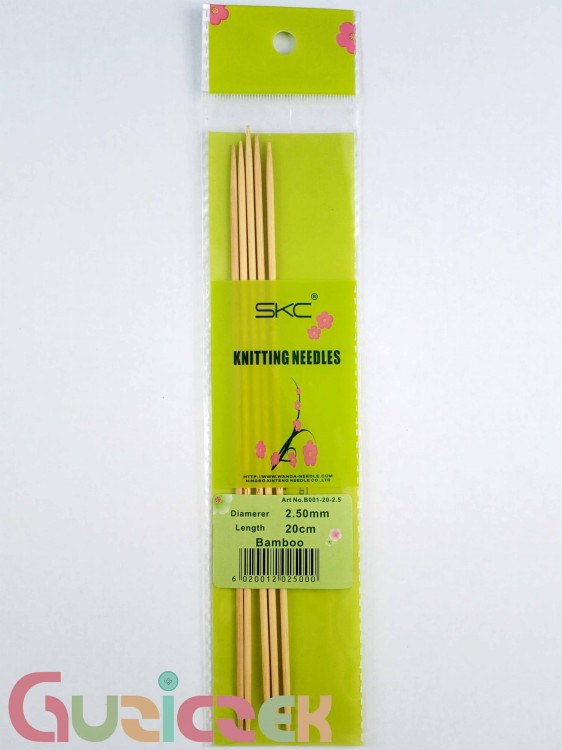 Druty do skarpet SKC 2,5mm, bambusowe