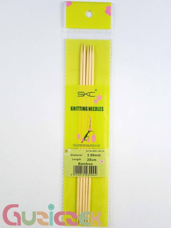Druty do skarpet SKC 3,0mm, bambusowe