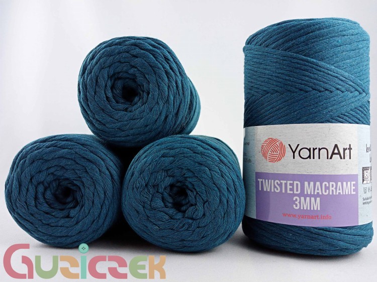 YarnArt twisted macrame 3mm 789 ciemny turkus