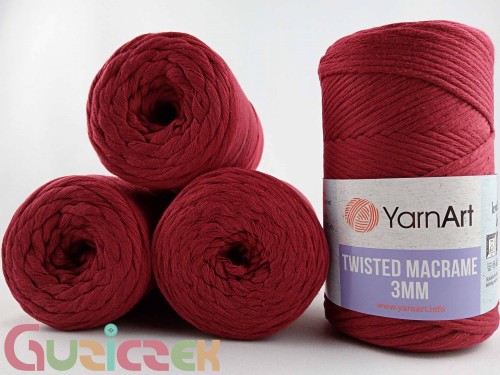 YarnArt twisted macrame 3mm 781 bordowy