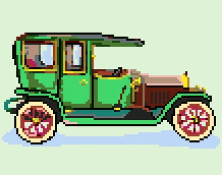 Kanwa z nadrukiem 25x19cm samochód