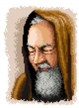 Kanwa z nadrukiem 18x25cm Ojciec Pio