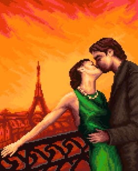 Kanwa z nadrukiem 28x35cm Paryż