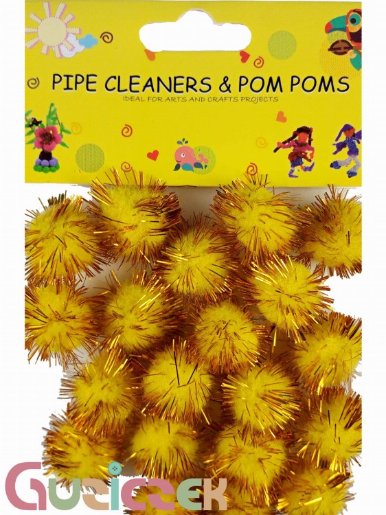 Pompony 20mm żółte