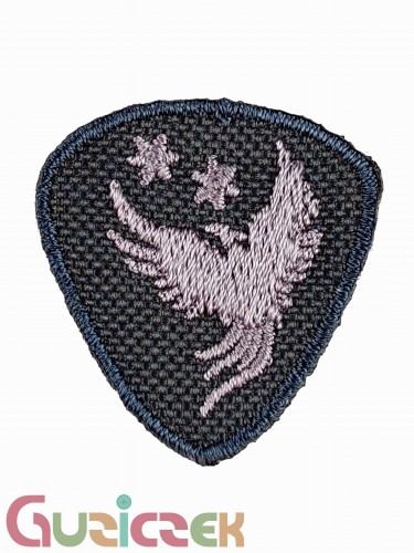 Naprasowanka Ptak 30x30 mm szary