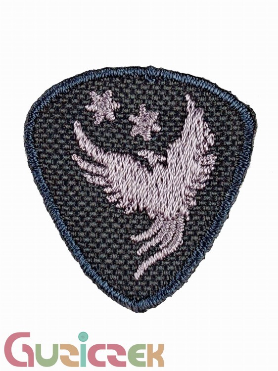 Naprasowanka Ptak 30x30 mm szary