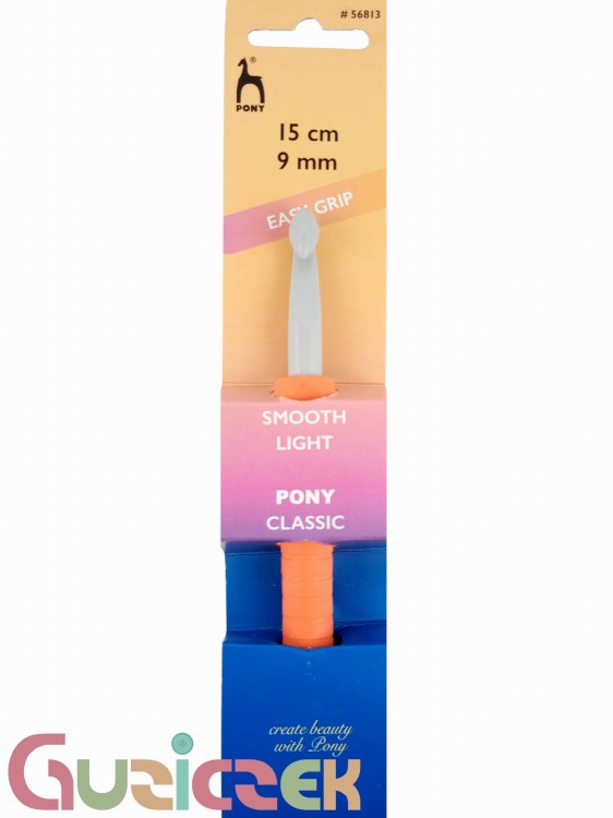 PONY szydełko plastikowe z rączką 9mm