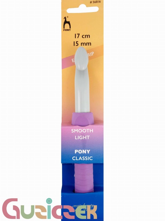 PONY szydełko plastikowe z rączką 15,0mm