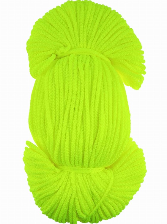 Sznurek poliestrowy 2mm żółty neon 004