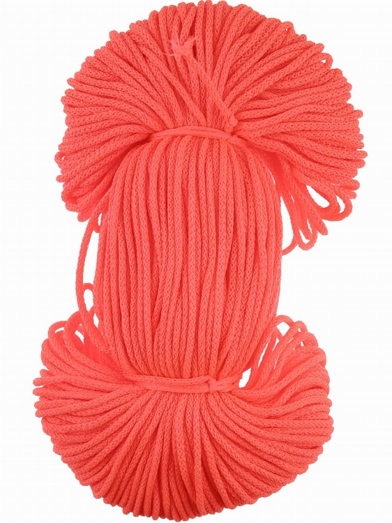 Sznurek poliestrowy 2mm pomarańcz neon 006