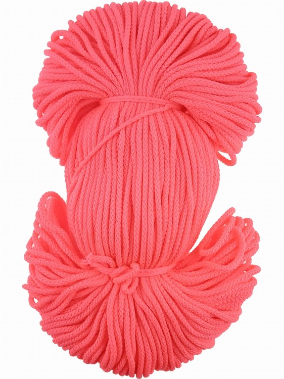 Sznurek poliestrowy 2mm róż neon 008