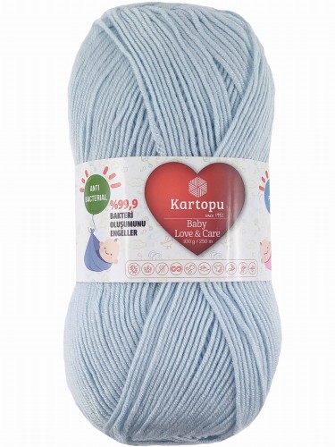 Włóczka Kartopu Baby Love&amp;Care 580 błękitny