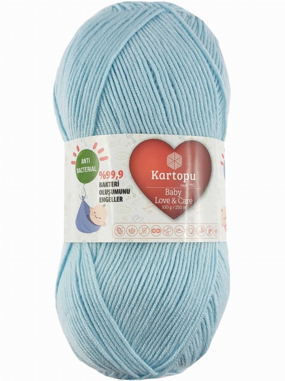 Włóczka Kartopu Baby Love&amp;Care 567 błękitnoturkusowy
