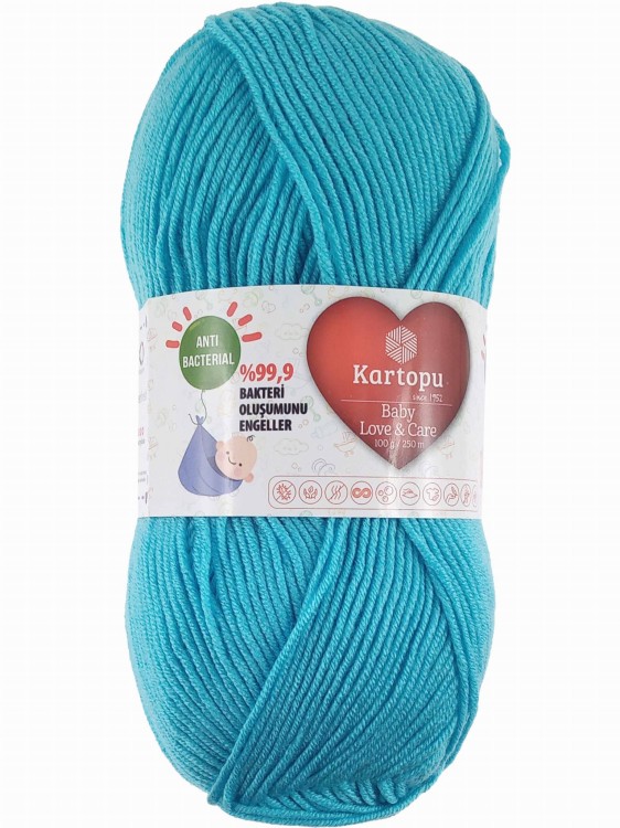 Włóczka Kartopu Baby Love&amp;Care 576 ciemny turkus