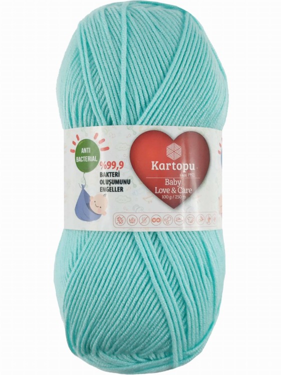 Włóczka Kartopu Baby Love&amp;Care 578 lazurowy
