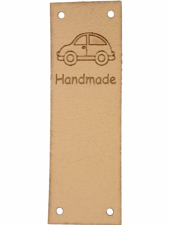 Handmade z samochodem, beżowy