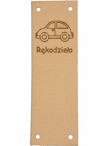 Rękodzieło z samochodem, beżowy
