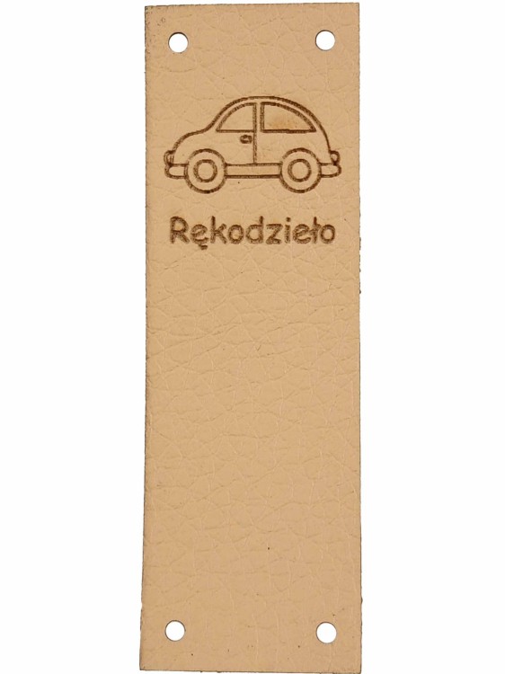 Rękodzieło z samochodem, beżowy