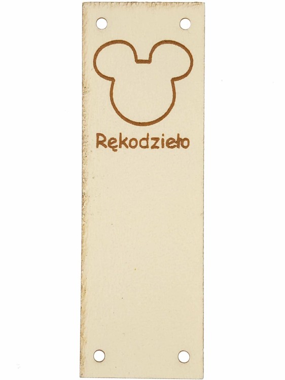 Rękodzieło z myszka, jasny beż