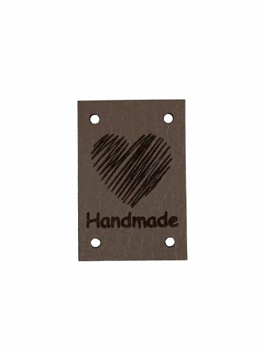 Handmade z sercem 3x2 szary