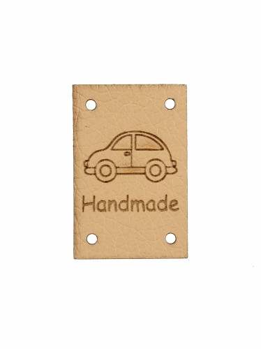 Handmade z samochodem, beżowy
