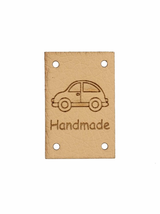 Handmade z samochodem, beżowy