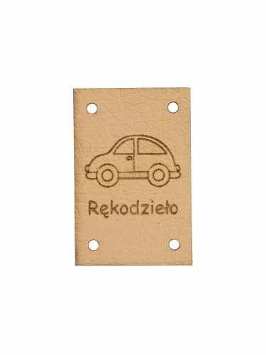 Rękodzieło z samochodem, beżowy