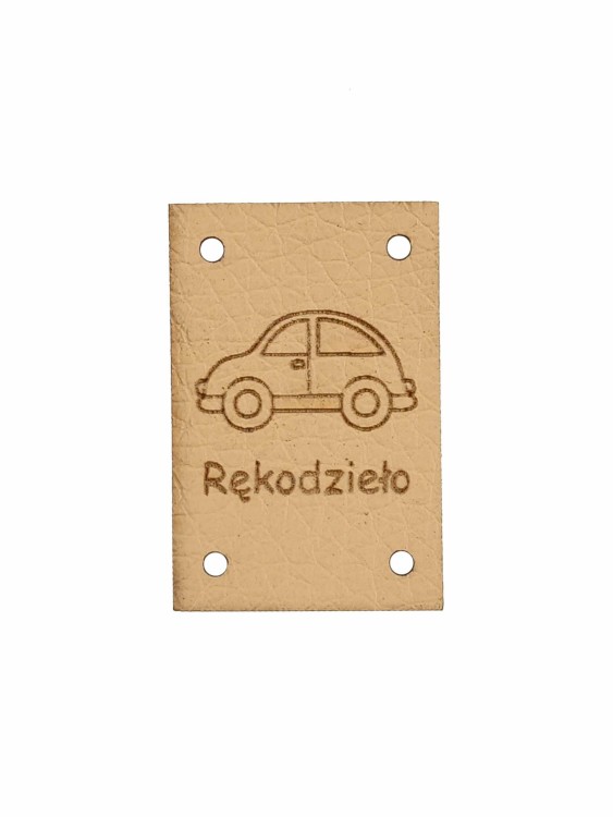Rękodzieło z samochodem, beżowy
