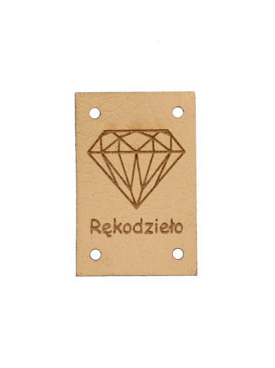 Rękodzieło z diamentem, beżowy