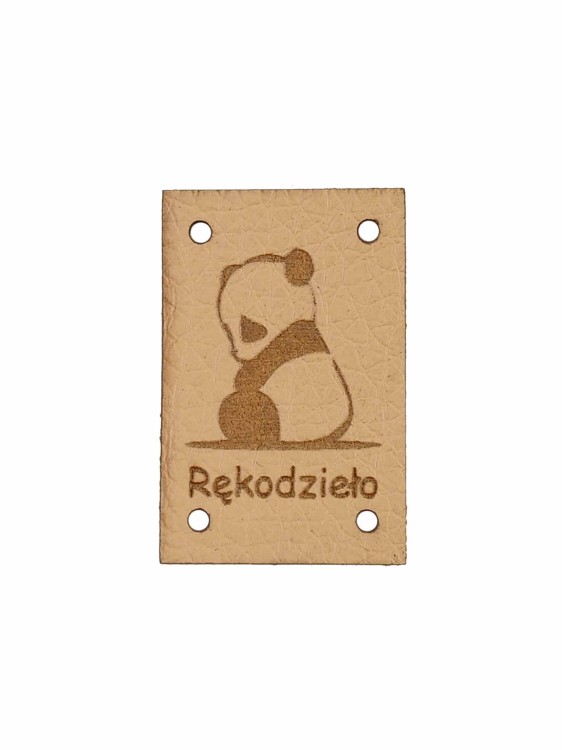 Rękodzieło z pandą, beżowy