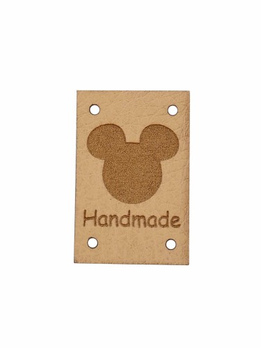 Handmade z myszką, beżowy