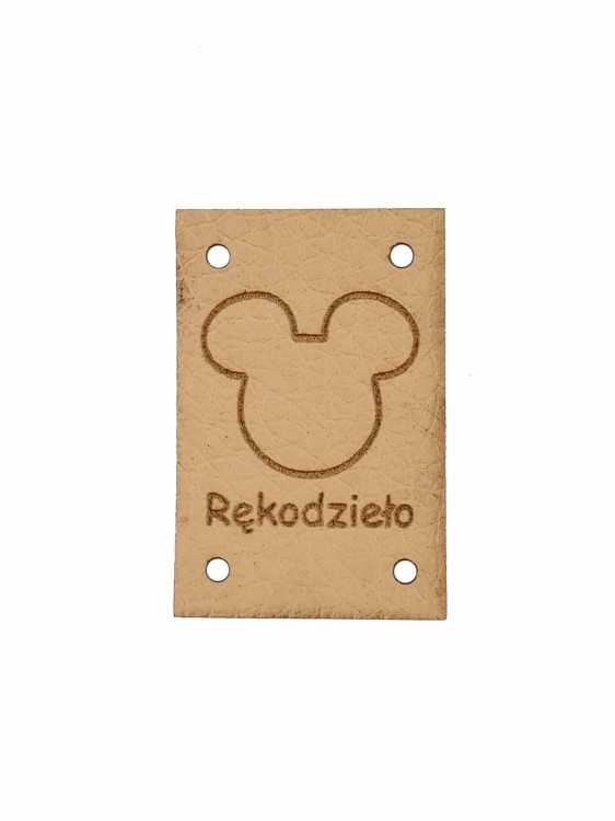 Rękodzieło z myszką, beżowy