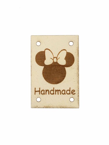 Handmade z myszką, jasny beż