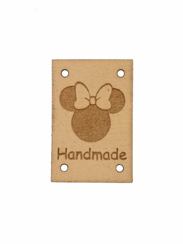 Handmade z myszką, beżowy