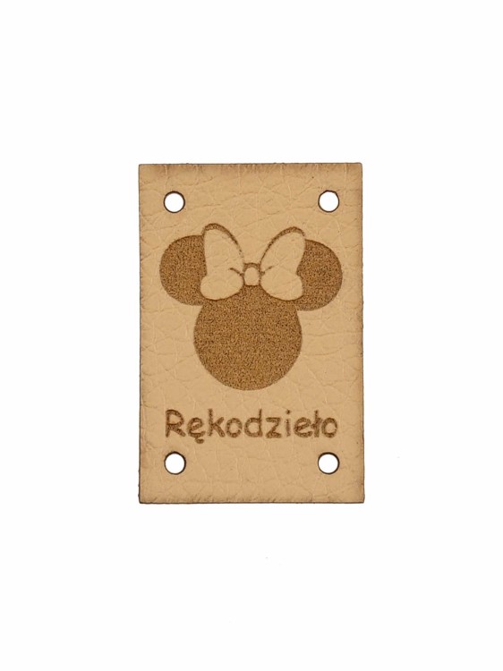 Rękodzieło z myszką, beżowy