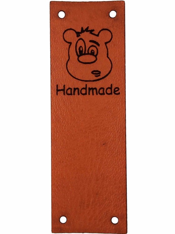 Handmade z misiem 6x2 ceglany