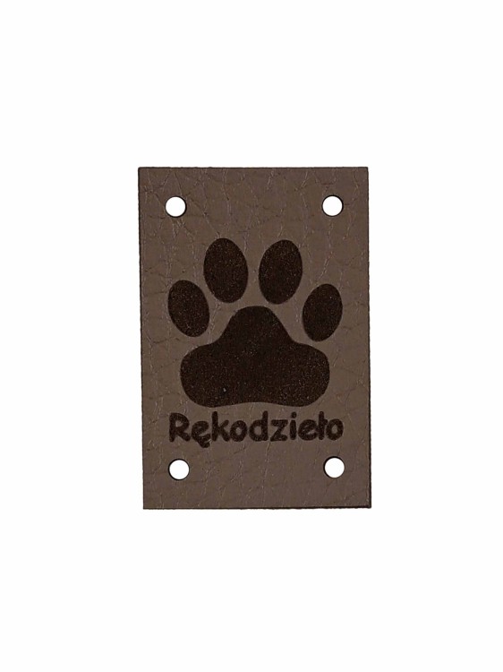 Rękodzieło z łapą 3x2 szary