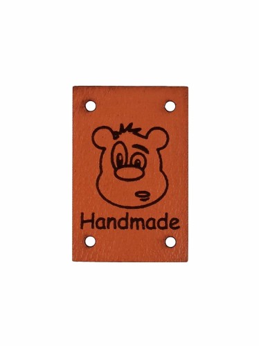 Handmade z misiem 3x2 ceglany