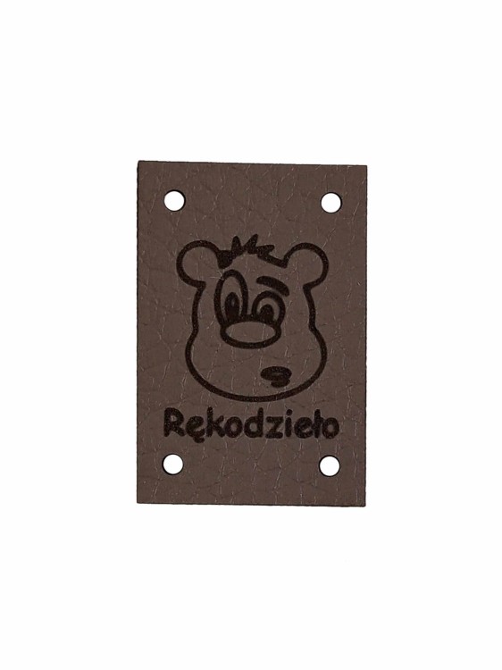 Rękodzieło z misiem 3x2 szary