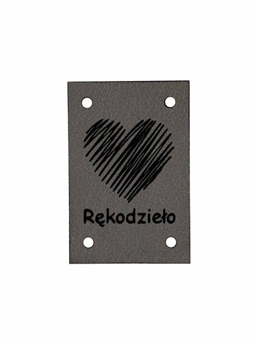 Rękodzieło z sercem 3x2 szary