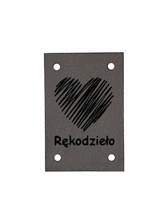 Rękodzieło z sercem 3x2 szary