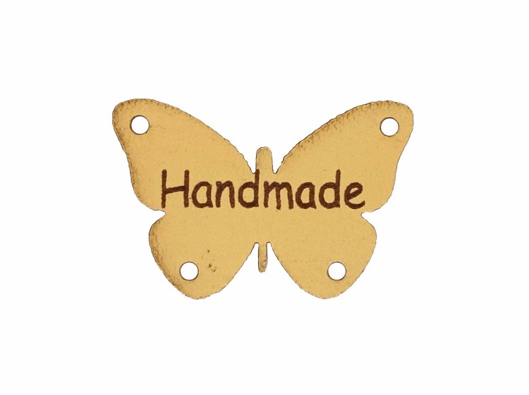 Handmade w kształcie motyla 2x3 żółty beż