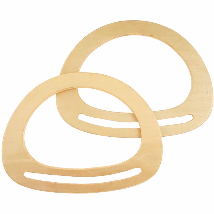 Ucha do torby drewniane 14x19 cm naturalne